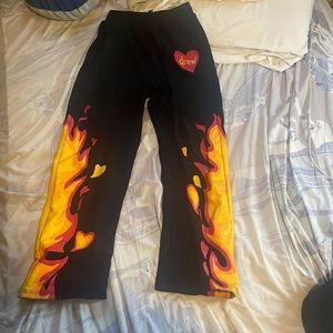 DREW sweatpants, flamed